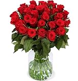 Rosenstrauß, 30 Rote Rosen als Ideales Blumengeschenk, 50 cm, Qualität vom Floristen, 7-Tage-Frischegarantie, Kostenloser Blumenversand