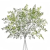 Avoik 3 Stück Künstliche Pflanzen Zweige 110cm Grüne Eukalyptus Kunstpflanzen Stämme Faux Greenery Blätter für Vasenfüller Dekorationen Hochzeit Garten Zuhause Dekor