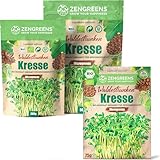 ZenGreens® - Bio Kresse Sprossen Samen - Wähle zwischen 10g, 200g und 500g - Kresse Samen - Keimrate von über 96% - Kresse Bio Saatgut zum Keimsprossen ziehen - wiederverschließbare Verpackung