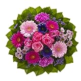 Dominik Blumen und Pflanzen, Blumenstrauß 'Magic' mit Rosen, Gerbera, Anemonen, Nelken und Ranunkeln