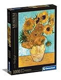 Clementoni 31438 van Gogh – Vase mit Sonnenblumen – Puzzle 1000 Teile, Museum Collection, Geschicklichkeitsspiel für die ganze Familie, Erwachsenenpuzzle ab 14 Jahren