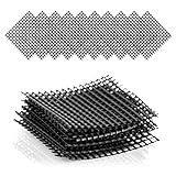HappySeed 10er Set Bonsai Abdecknetz aus Kunststoff, Schwarz - Drainage Gitter quadratisch für Bonsai Schale, Blumentopf oder Pflanzkübel - 5 x 5 cm